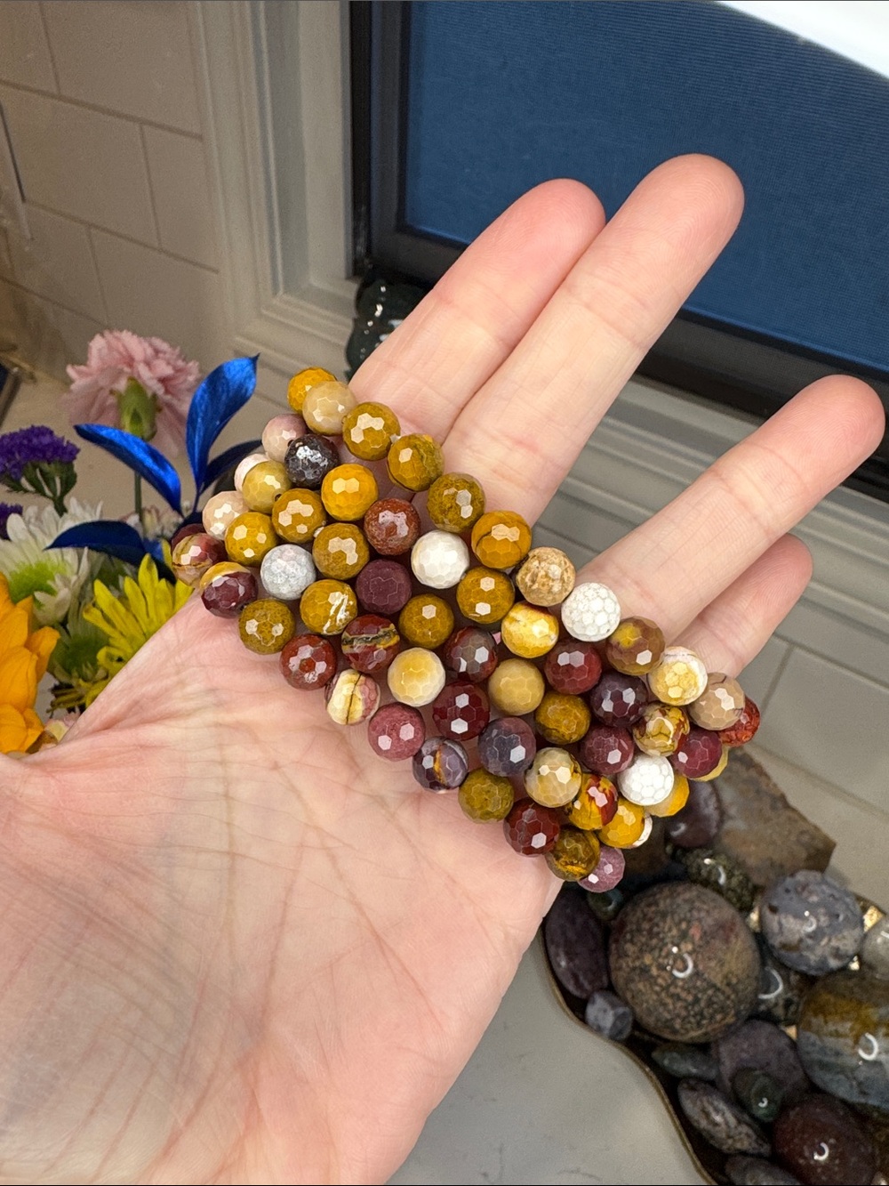 Faceted Mookaite Bracelet (listing is for one): B1080